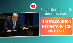 Katil Netanyahu BM'de protesto edildi