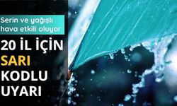 Serin ve yağışlı hava etkili oluyor: 20 il için sarı kodlu uyarı