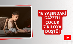 16 yaşındaki Gazzeli çocuk 7 kiloya düştü!