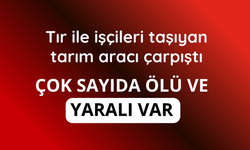 Tır ile işçileri taşıyan tarım aracı çarpıştı!