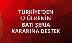 Türkiye'den 12 ülkenin Batı Şeria kararına destek