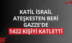 Katil İsrail ateşkesten beri Gazze'de 1422 kişiyi katletti