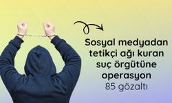 Sosyal medyadan tetikçi ağı kuran suç örgütüne operasyon: 85 gözaltı