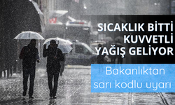 Bakanlıktan sarı kodlu yağış uyarısı