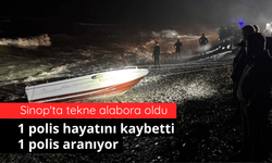 Sinop'ta tekne alabora oldu: 1 polis hayatını kaybetti, 1 polis aranıyor