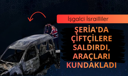 İşgalci İsrailliler Şeria'da çiftçilere saldırdı, araçları kundakladı