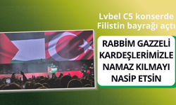 Lvbel C5 konserde Filistin bayrağı açtı