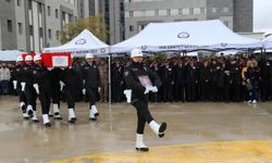 Şehit olan polis memuruna veda
