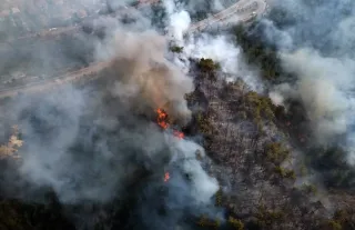 Karabük'te ormanlık alanda yeniden yangın çıktı