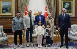 Erdoğan Filistinli Rajab'ın aile fertlerini kabul etti