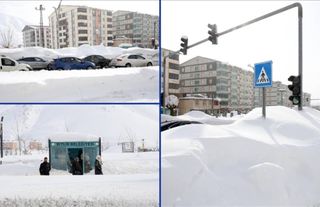 Bitlis'te ekimden bu yana toplamda 4 metreyi aşacak kadar kar yağdı