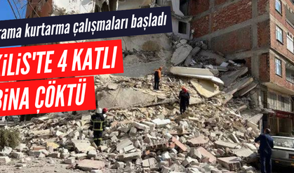 Kilis'te bina çöktü: Arama kurtarma çalışması başlatıldı