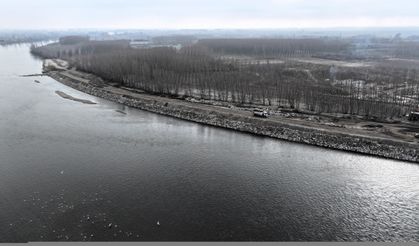 Meriç Nehri'nin seddeleri taşkınlara karşı güçlendiriliyor
