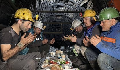 Yerin 120 metre altında sahur sofrası