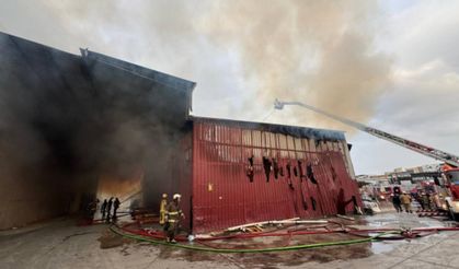 İzmir'de sanayi sitesinde yangın