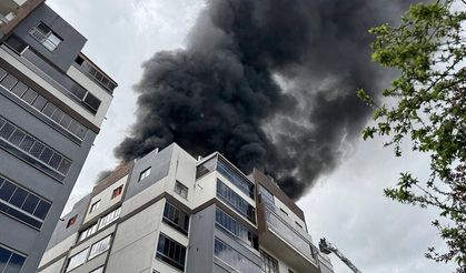 Bursa'da 8 katlı apartmanda yangın
