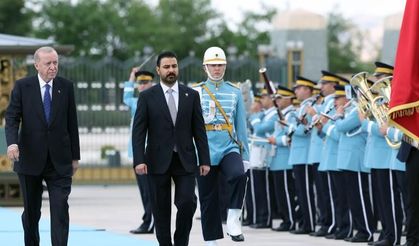 Erdoğan Zeydi'yi resmi törenle karşıladı