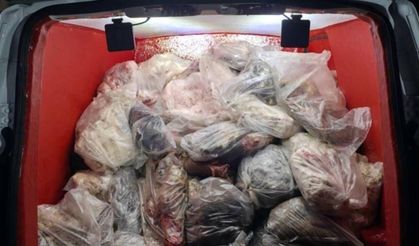Diyarbakır'da sağlıksız 820 kilo iç yağı ve sakatat ele geçirildi