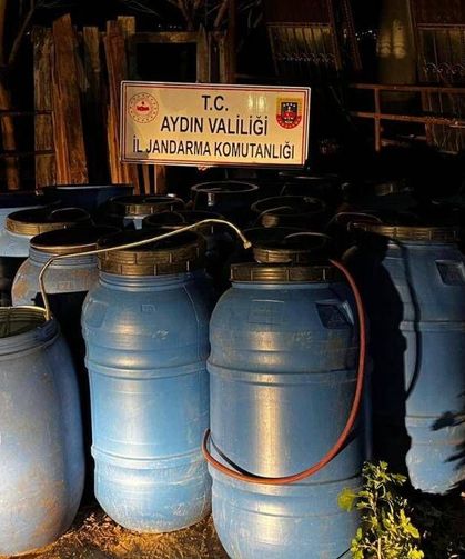 Aydın'da 6 ton sahte içki ele geçirildi