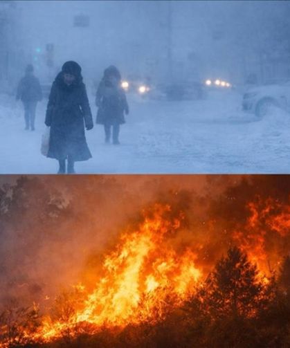 Kuzey donuyor, güney yanıyor