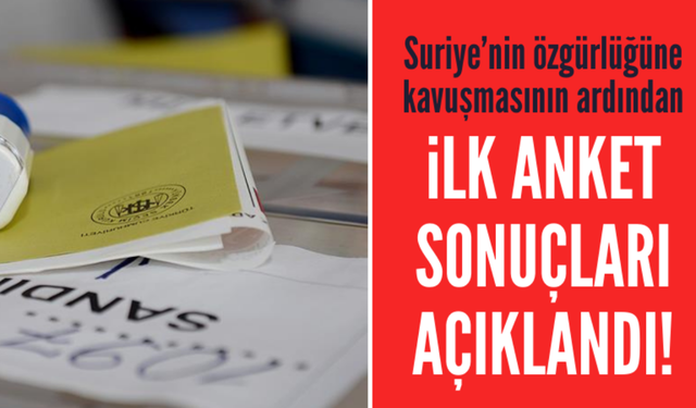 Suriye devrimi sonrası AKP anketlerinde ilk sonuç