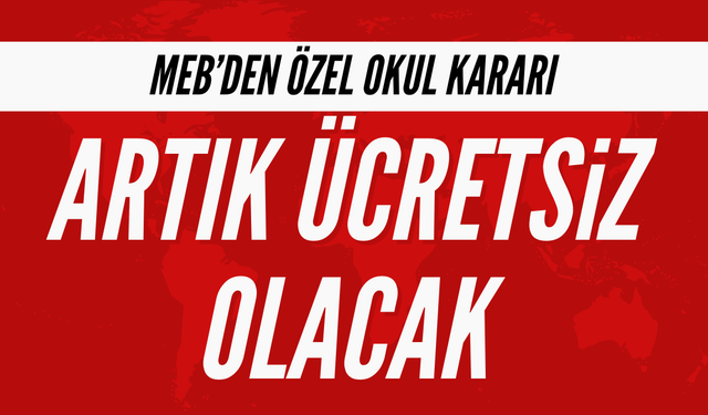 Özel okullarda ders kitapları ücretsiz olacak