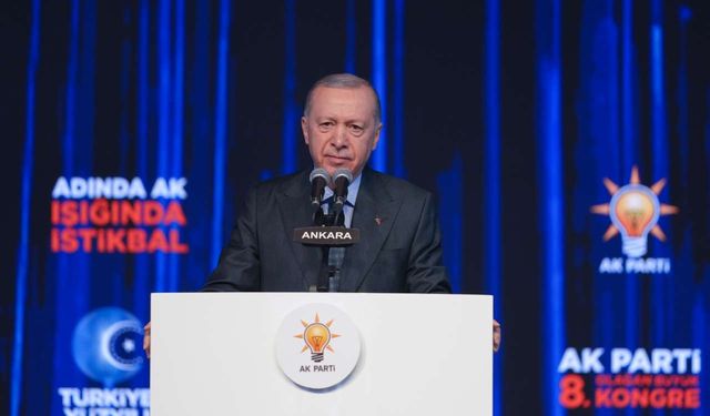 Başkan Erdoğan'dan kongrede teşekkür konuşması