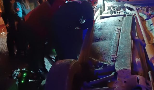 Malatya'da otomobil devrildi sürücü öldü, 1 kişi yaralandı
