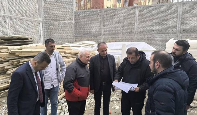 Hakkari’de yapımı devam eden UMKE binasında incelemeler yapıldı