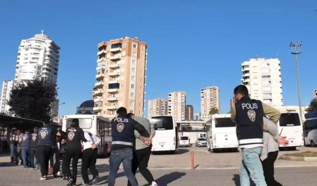 Mersin merkezli 20 ilde operasyon: 182 şüpheli yakalandı