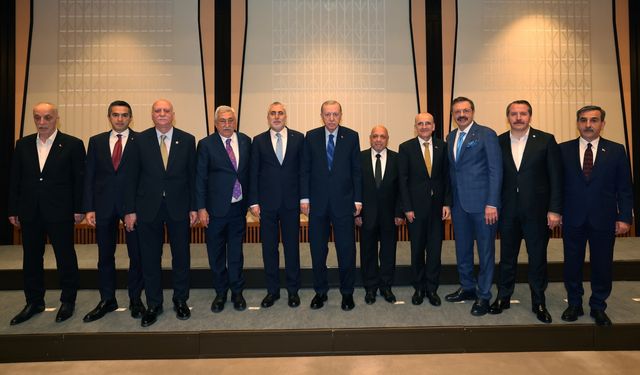 Cumhurbaşkanı Erdoğan, işçi ve işveren temsilcilerini kabul etti