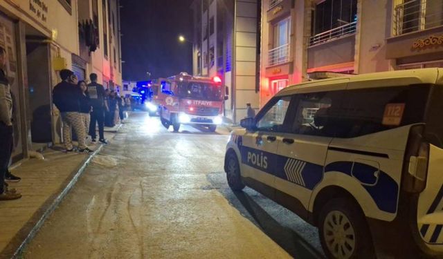 Samsun'da apartmanda yangın