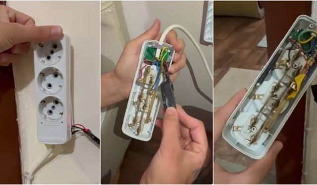 Günlük kiralanan evde gizli kamera skandalı! Üçlü prizin içinden çıktı