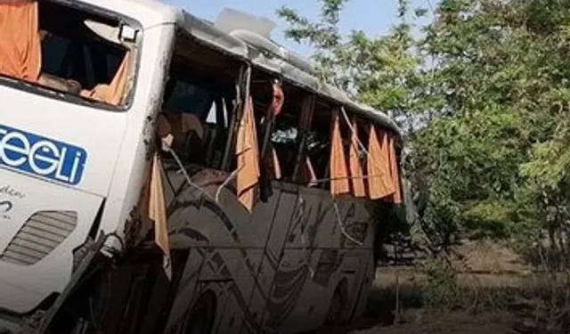 Konya Ereğli’de yolcu otobüsü kazası: 1 ölü, 26 yaralı