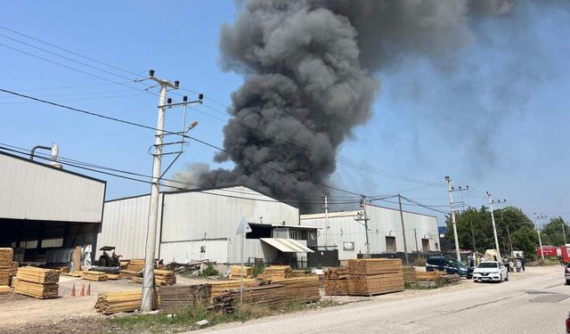 Kocaeli'de fabrikada yangın