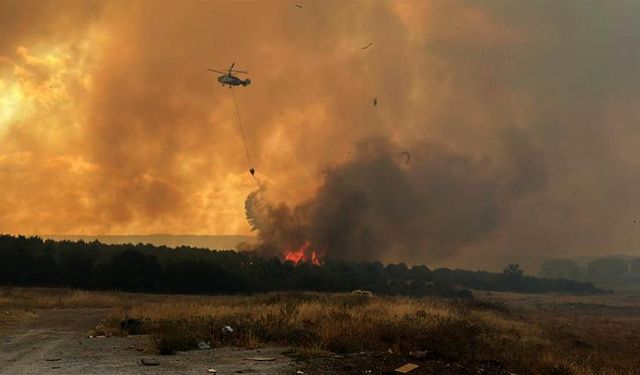 Çanakkale'de yangına müdahale 2. gününde sürüyor