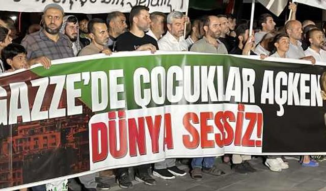 İsrail'in Gazze'ye saldırıları Diyarbakır'da protesto edildi