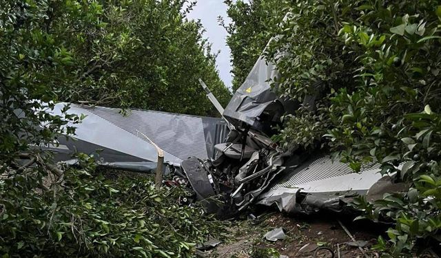 Adana'da eğitim uçağı düştü
