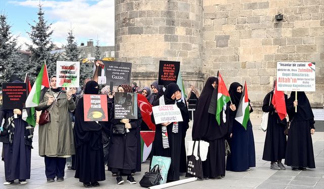 Erzurum'da sağlık çalışanları 97 haftadır Gazze için yürüyor