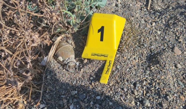 Vatandaşların fark ettiği el bombası imha edildi