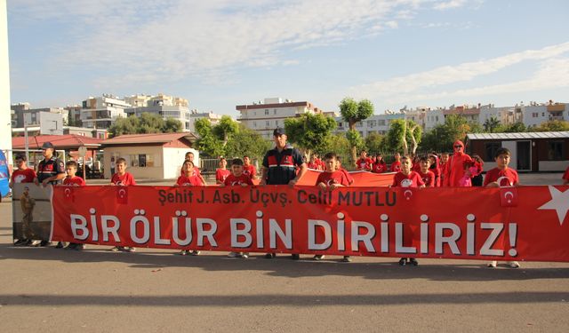 Okuduğu okulun öğrencileri, Mersinli şehit Mutlu'yu unutmadı