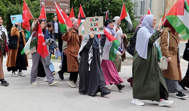 Sivas'ta Filistin'e destek yürüyüşü düzenlendi