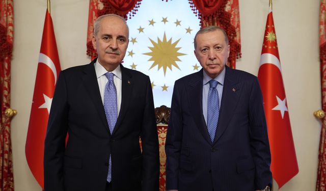 Cumhurbaşkanı Erdoğan, TBMM Başkanı Kurtulmuş'u kabul etti