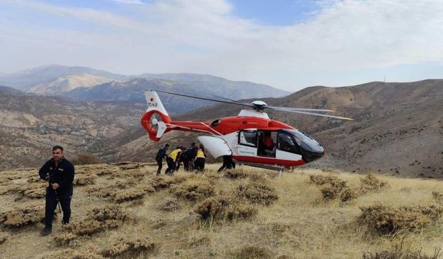 Mersin'de ambulans helikopter epilepsi hastası çocuk için havalandı