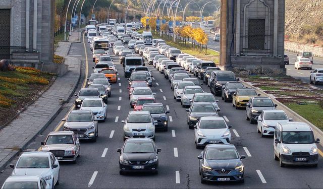Türkiye'de taşıtlar 5 yılda yaklaşık 1,7 trilyon kilometre yol katetti