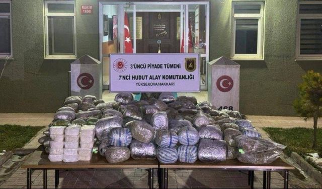 Hakkari sınırında 259 kilo uyuşturucu ele geçirildi