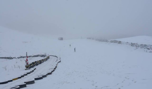 Zigana Dağı'nda kar etkili oldu