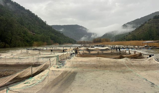 Dalaman Akköprü Barajı'ndan kontrollü su tahliyesi yapılıyor