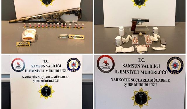 Samsun'da uyuşturucu operasyonlarında 5 zanlı yakalandı