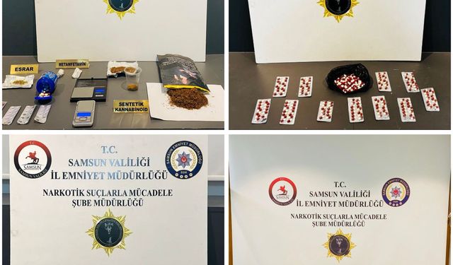 Samsun'da uyuşturucu operasyonlarında 6 zanlı yakalandı